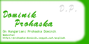 dominik prohaska business card